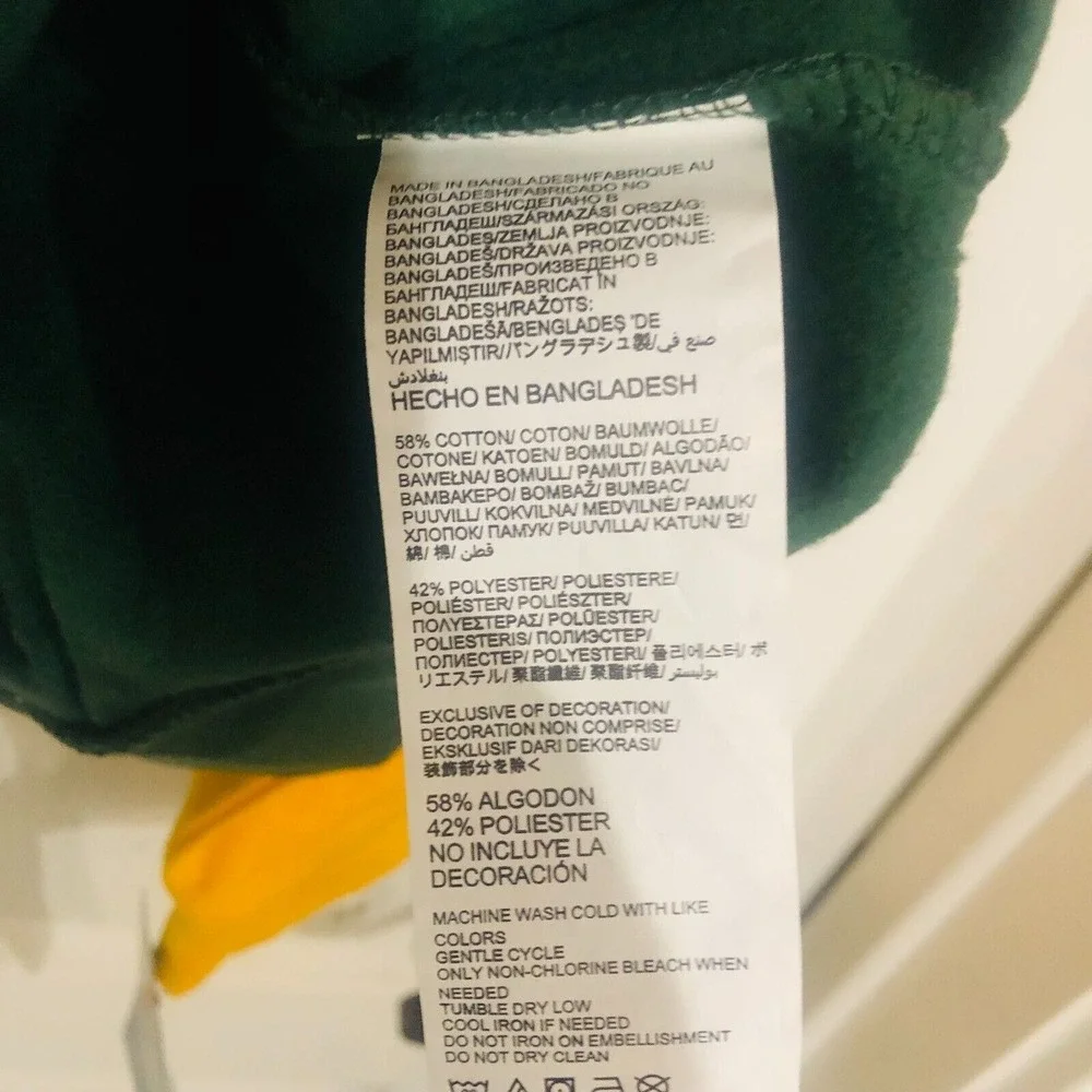 Fanatics Green Bay Packers NFL Hoodie Mens Large Green Gold Pullover Sweatshirt - Picture 8 of 8
